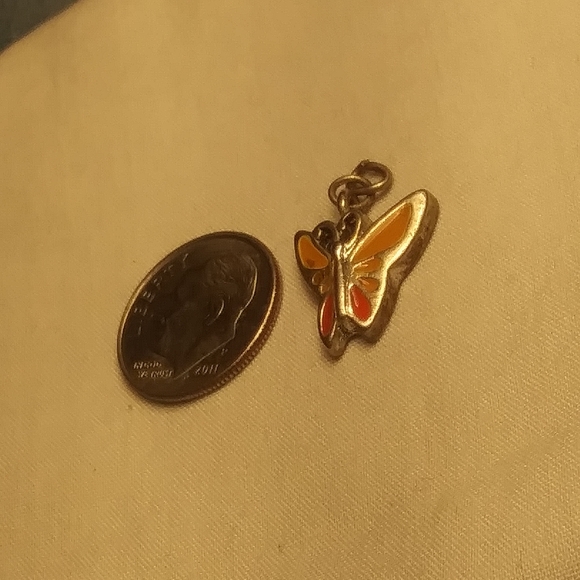FINAL PRICE Vintage 70's Butterfly Charm - Picture 2 of 3